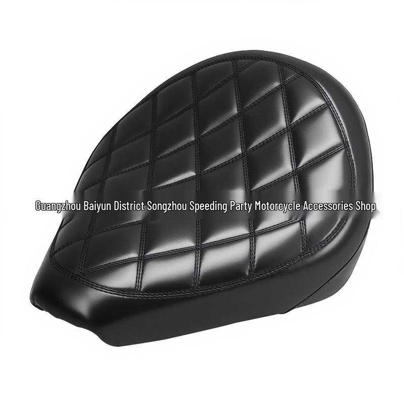 Black Retro Plaid Front Seat Cushion for REBEL CM300/500 Motorcycles