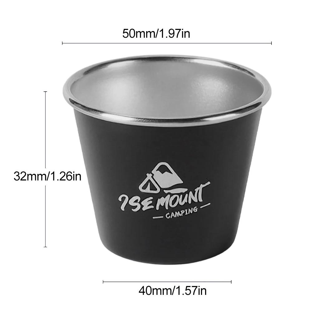 50ML Mini Coffee Mug Household Wine Cup 304 Stainless Steel Beer Mug Stackable Lightweight Pint Cup Portable Metal Tea Cup