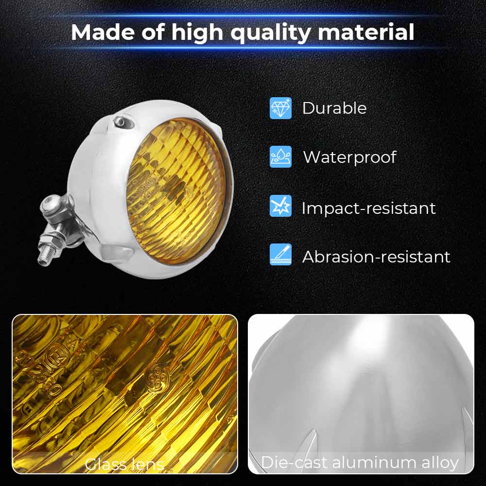 Retro Headlight 4.5 inch 12V DC Motorcycle Accessories For Harley Kawasaki Honda Yamaha Suzuki Chopper Cafe Racer Bobber Cruiser