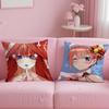 Quintuplets M-Miku N-Nakano W-Waifu Pillow Case Soft Plush Fabric Double-Sided Printed Cushion Cover Warm Winter Sofa