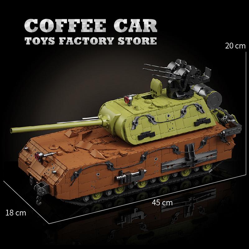 Non-Toxic Ww2 Heavy Tank Building Blocks Toys Armored Car Model Military Panzer 2A8 Moc Bricks Adults Children Kids Christmas Gift Home Decor