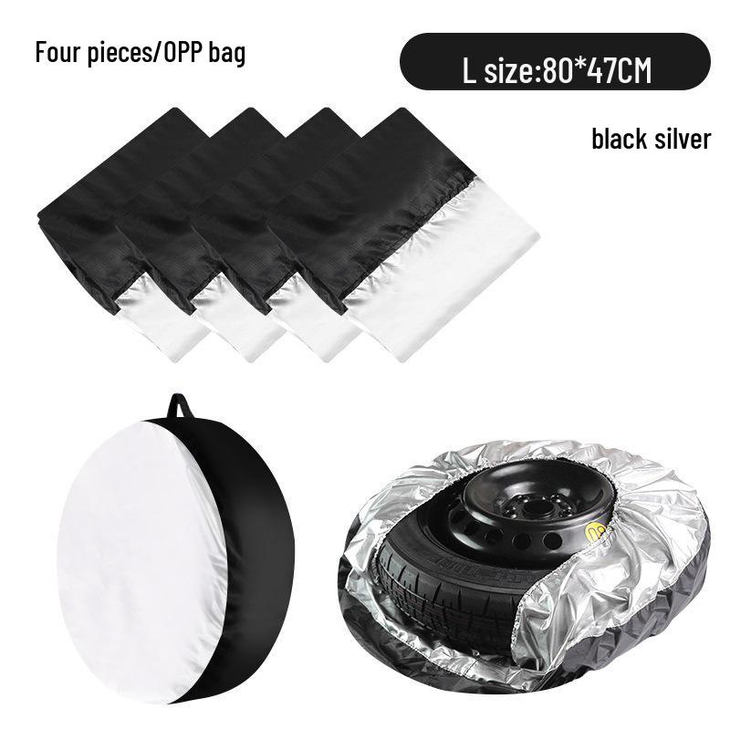 All-Weather Car Tire Storage Bag - Snow, Sun, and Dust Protection.
