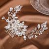 Pettini per Capelli in Perle di Lusso Pettine Inseribile Dentato Scintillante Gioiello per Capelli Fermaglio con Strass Regalo