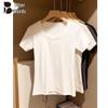 Women's Pure Color Slim-Fit Cotton T-Shirt