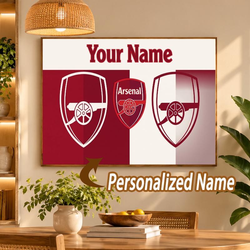 Custom Name Arsenal 5D Diamond Painting Personalized Full Drill Diamond Art Kit Gift