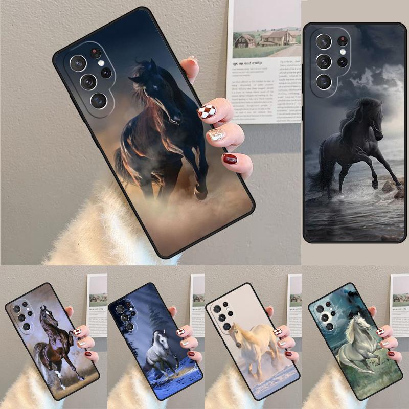Running Horse Animal TPU Phone Case For Samsung Galaxy Note 10 Pro S26 S25 S24 S23 S22 Ultra Plus S21 FE S20 Shockproof Cover
