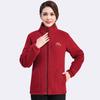 Spring Autumn Mother's Coral Velvet Fleece Stand Collar Jacket Thicken Slim Warm Coat Casual Women's Zipper Sweatshirts Tops