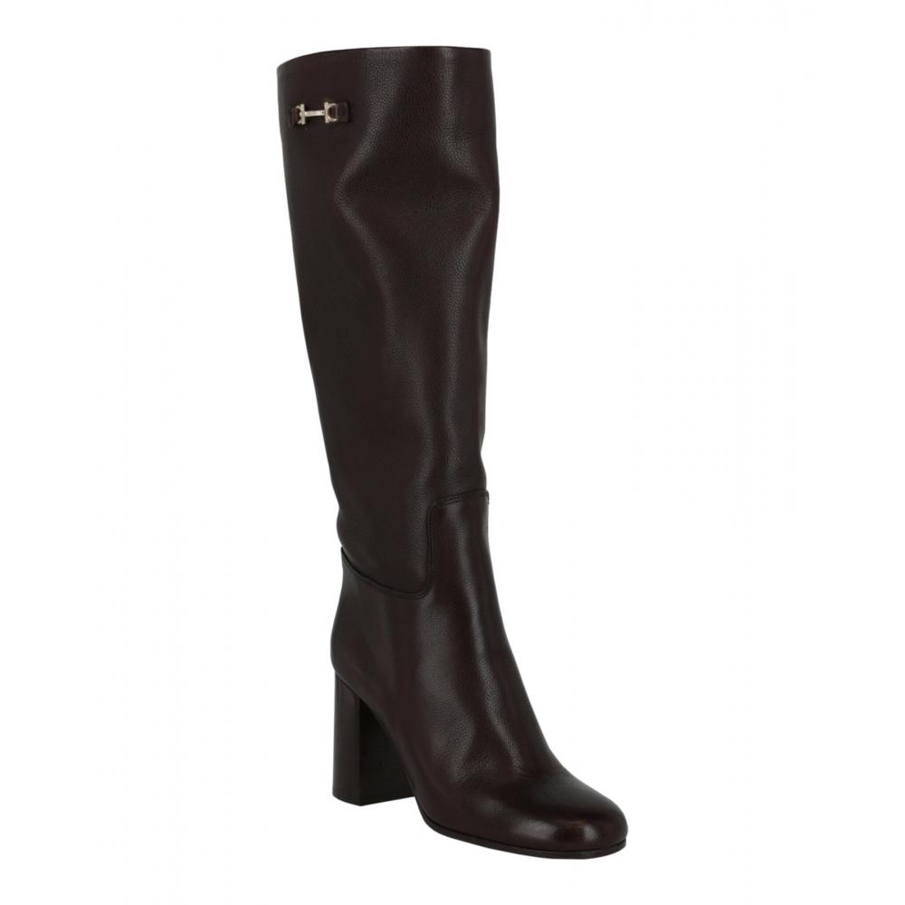Salvatore Ferragamo Ovidio Knee High Boots Dark Brown