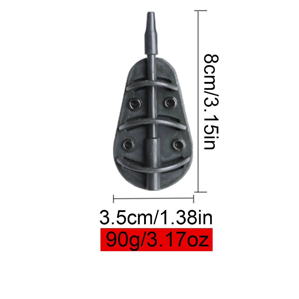 FTK 1pcs Carp Bait Cage Feeder Zinc Alloy Construction, Weight Ranging From 20g/1.06oz To 100g/3.53oz
