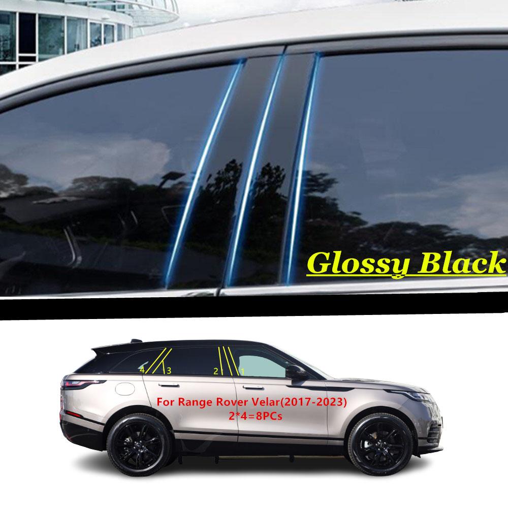 For Land Rover Range Rover Velar 2017 2018 - Car PC Material Pillar Post Cover Door Trim Window Molding Sticker Plate