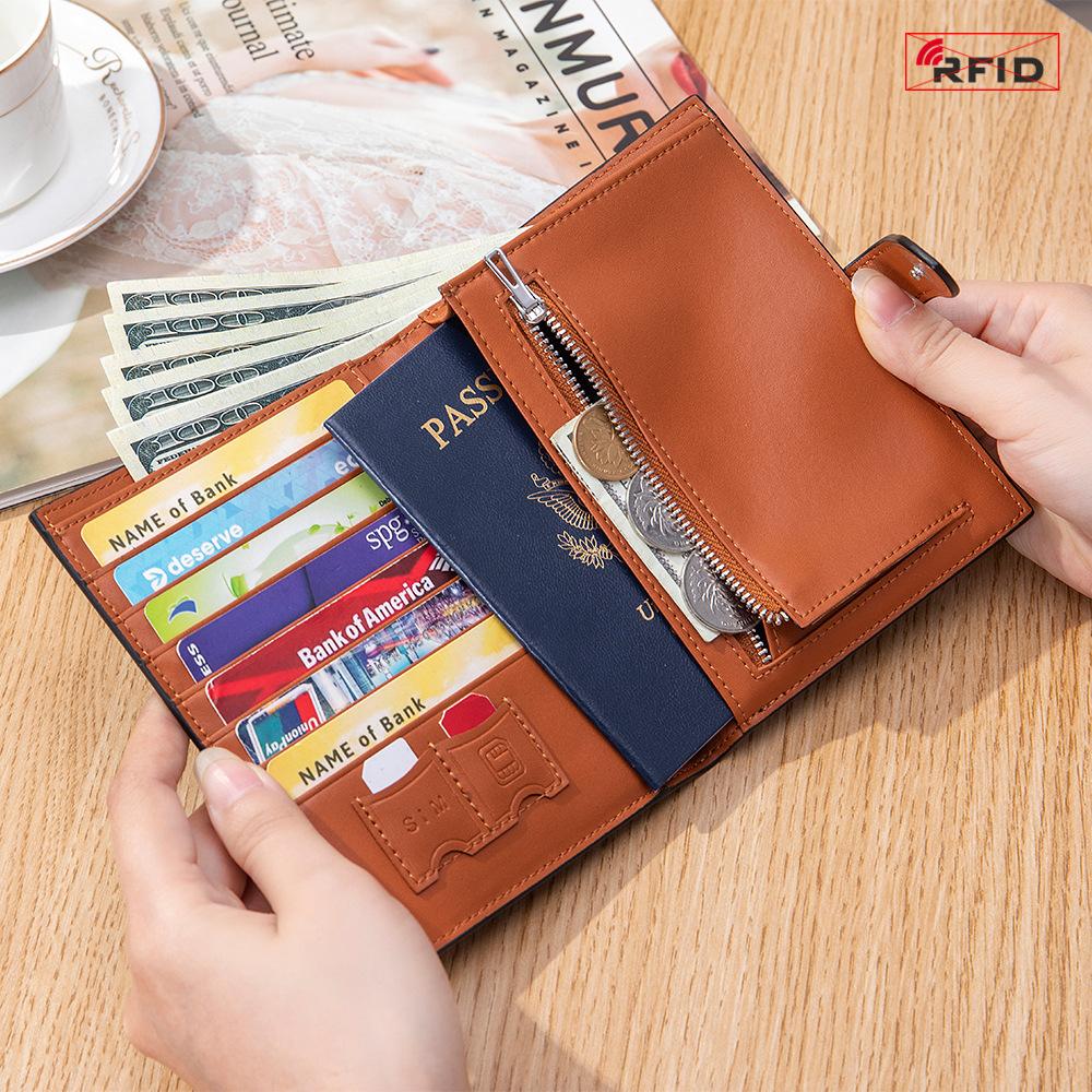 New Slim Wrist Passport Bag Palm Pattern Multifunctional Wallet Ticket Clip Document Passport Clip Female