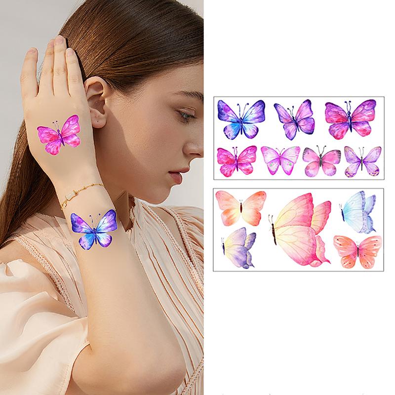 

Музичний фестиваль. Макіяж. Тимчасове татуювання. Наклейка. Водонепроникна жінка. Очі. Обличчя. Рука. Боді-арт. Блиск. Фея. Метелик. Підроблене татуювання. as the picture