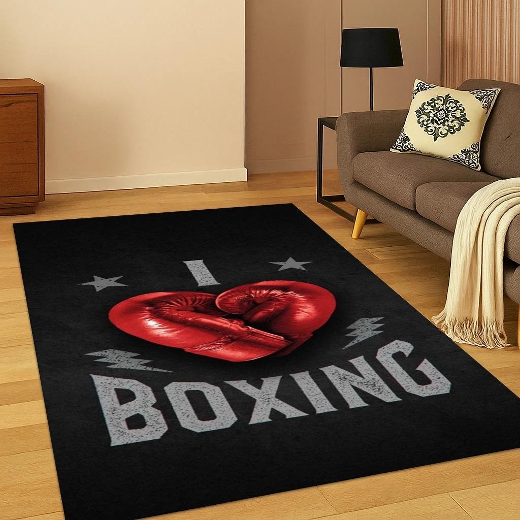 Boxing Gloves Boxer Fight Carpet Rug Mat for Home Bedroom Living Room Sofa Doormat Kitchen Decor Living Room Decoration Home Mat