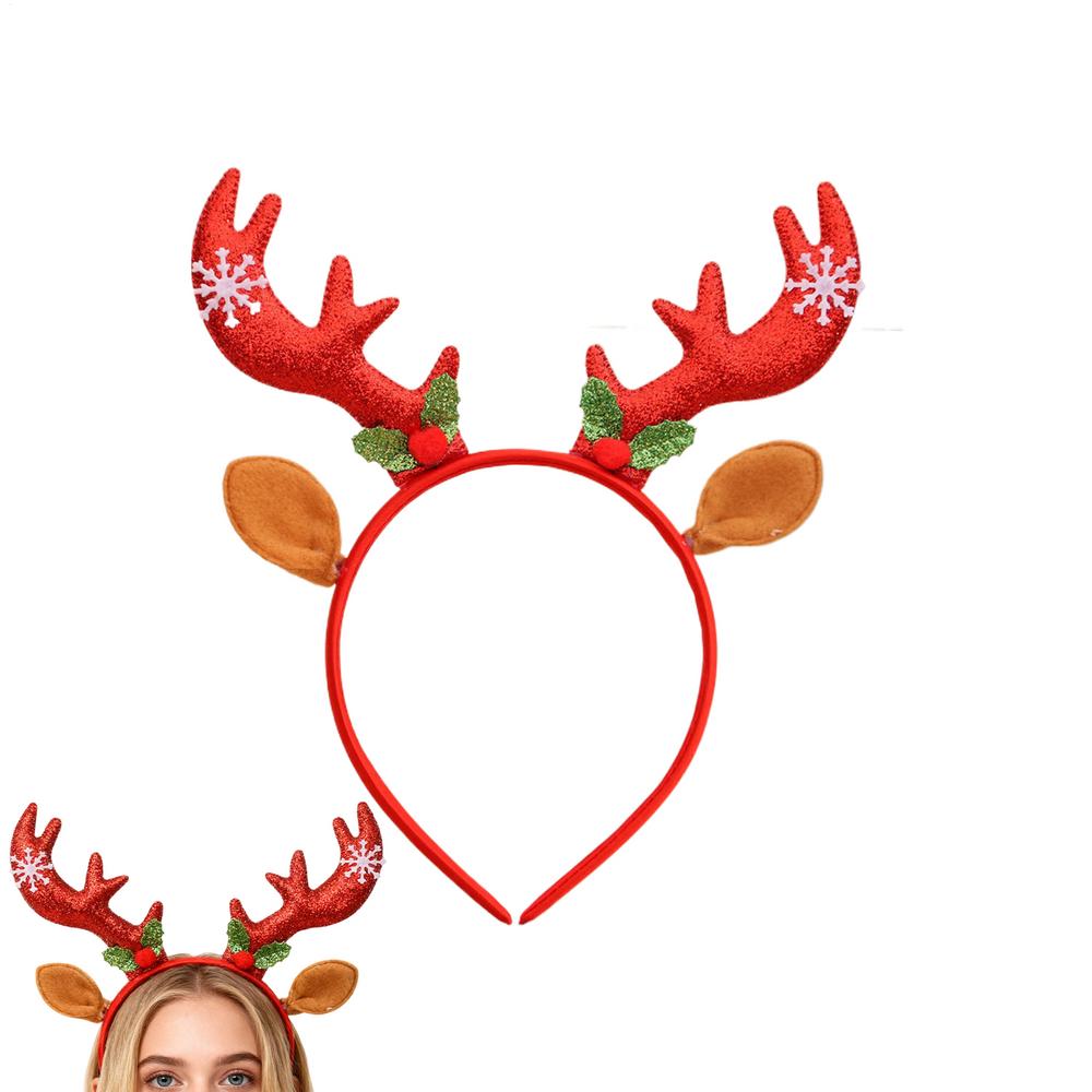 Christmas Headbands Reindeer Hair Accessories Funny Festival Headdress For Girls School Vacation Family Gathering Seasonal