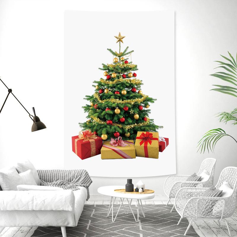 Christmas tree tapestry holiday party decoration  background cloth living room bed dormitory  home