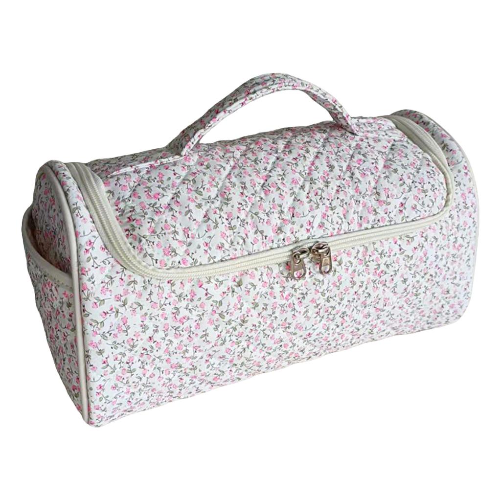 Large-Capacity Quilted Cosmetics And Hair Dryer Storage Bag