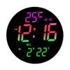 Bluetooth RGB Color-Changing Wall Clock: Auto Time Sync, Multifunctional Alarm, Perpetual Calendar, Daylight Saving Adjustments.