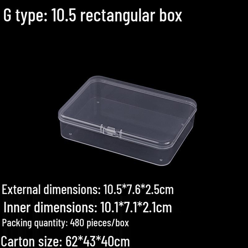 Cutie de depozitare dreptunghiulară transparentă pentru fulgi de săpun, mărgele de ceară, elastice și agrafe de păr