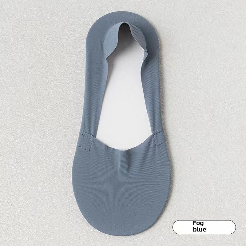 Damen Unsichtbare Eis-Seide Bootssocken - Atmungsaktiv, Schweißabsorbierend, Rutschfeste Baumwollsohle für Fersen