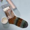 Bonne Maison: Retro-Ölgemälde-Socken für Damen, mittelhoch, luxuriös, französisch, bis zur Wade