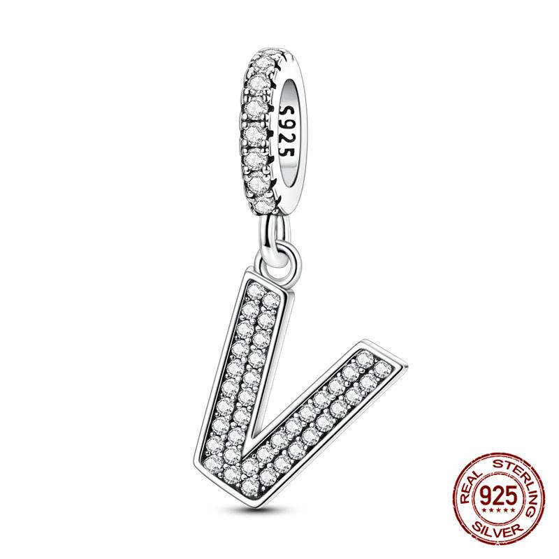 Original A-Z Beads 100% Copper 26 Letter Charms Fitoriginal Bracelet Diy Jewelry Making Women Gift