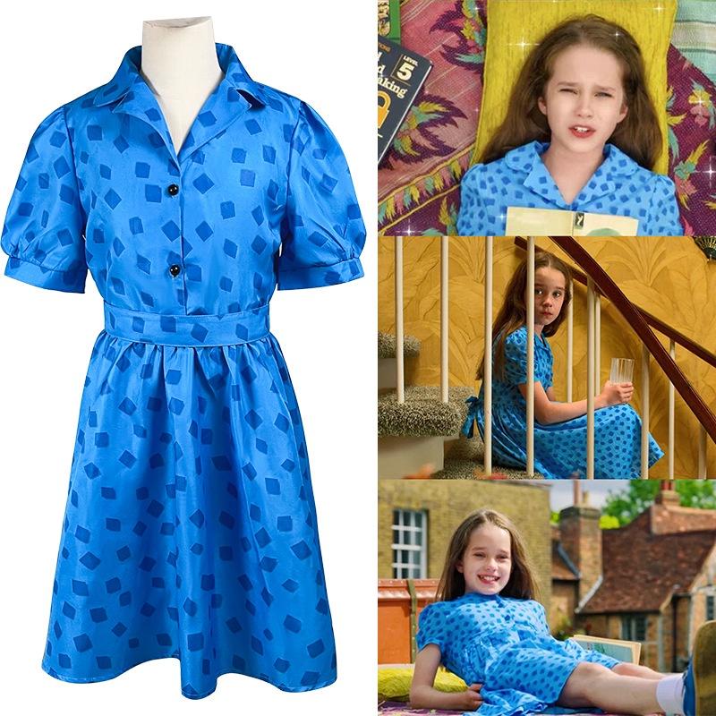 Matilda Cosplay Kostým Šaty Pro Dívky Směs Polyesteru Sladký A Svíží Styl Velikosti Pro Děti I Dospělé