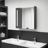 Day & Night - Day & Night Bathroom Cabinet with LED Mirror Glossy Grey 62x14x60 Cm