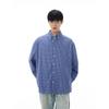 Kisko Retro Blue Gingham Laid-Back Long Sleeve Shirt