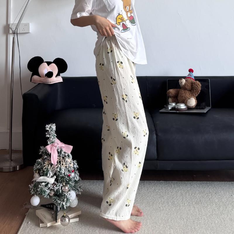 Women's Cloud Cotton Summer Pajamas - Loose Fit, Long Pants, Versatile for Home or Outdoor Wear