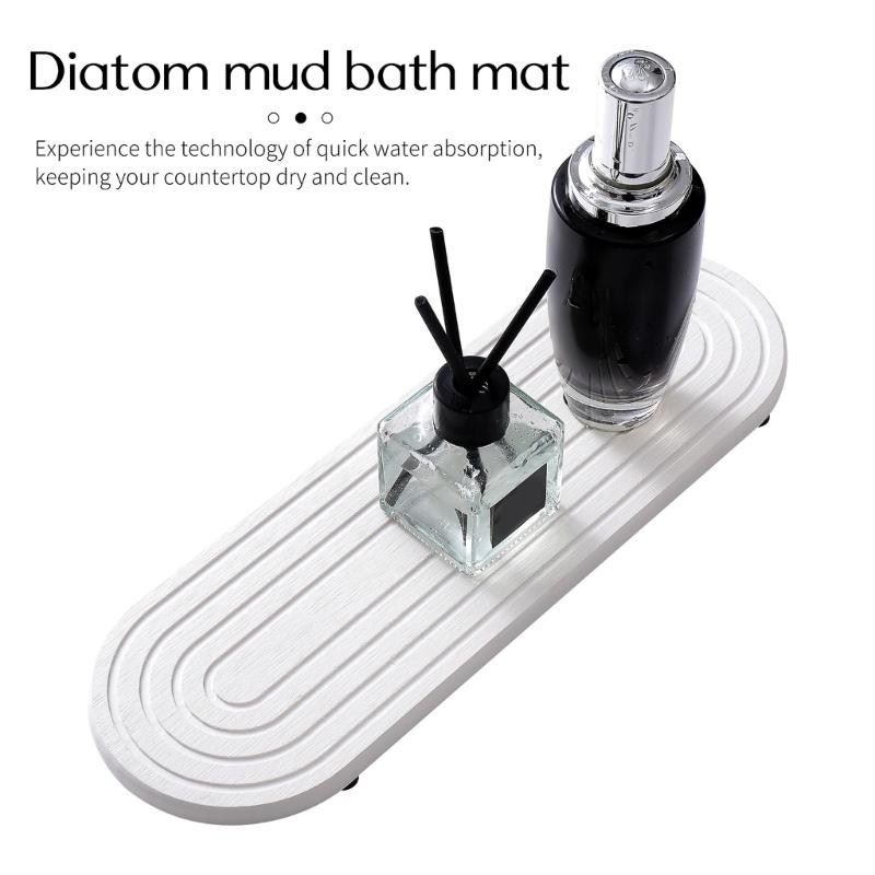 2pcs Diatomite Tray Set for Fast Drying and Molds Prevention Sink Organizers Practical Molds Resistant Draining Board