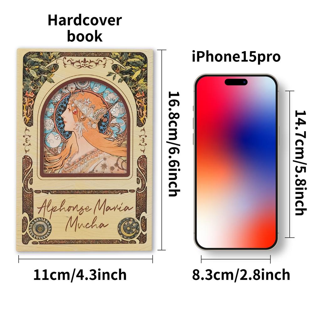 Seria Ilustracji Vintage Muxia Twarda Oprawa Magnetyczny Składany Notatnik Książka do Zapisów Konferencyjnych