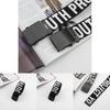 Nylon Canvas Letter Printed Waist Belt For Men And Women With Smooth Iron Buckle For Casual Style