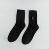 Female Spring and Autumn New Cartoon Dog Embroidery Pulled A College Style Cotton Socks