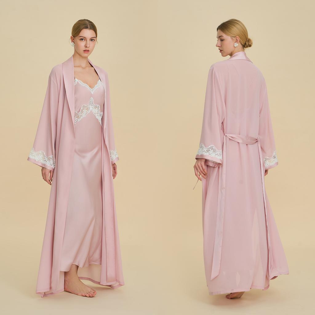 Women's pajamas set 1011 new nightgown high-end morning gown suspender nightdress women's two-piece set