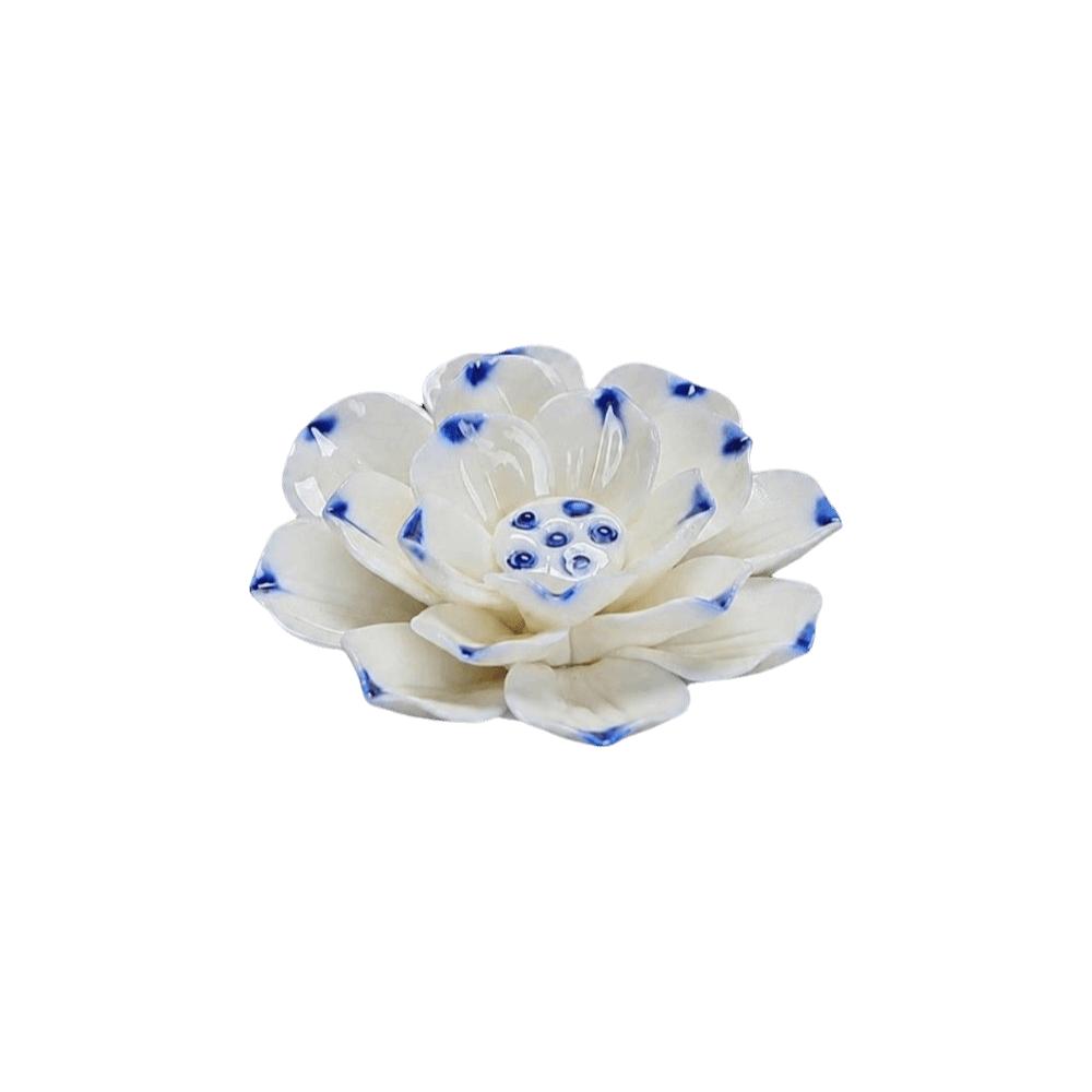 Keramik Räucherstäbchenhalter Blumenmuster Räucherschale Lotus Räuchergefäß Heimdekoration