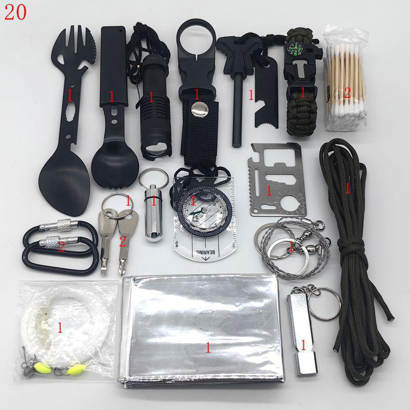 Multi-Functional Outdoor Survival Kit - Complete Set for Wilderness Exploration & Sports