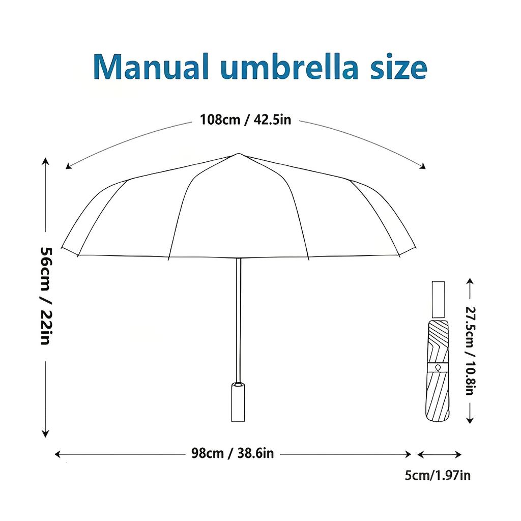 1pc Blues Football Splash Moment Portable Household Essential Folding Umbrella, Durable Iron Frame Structure, Iron Rod Design,