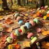 Parrot Beak Grinding Stone Stone, Colorful Beaded Chew Toy with Bell, Birdcage Care Hanging for African Grey Cockatiels Budgies Anxiety And