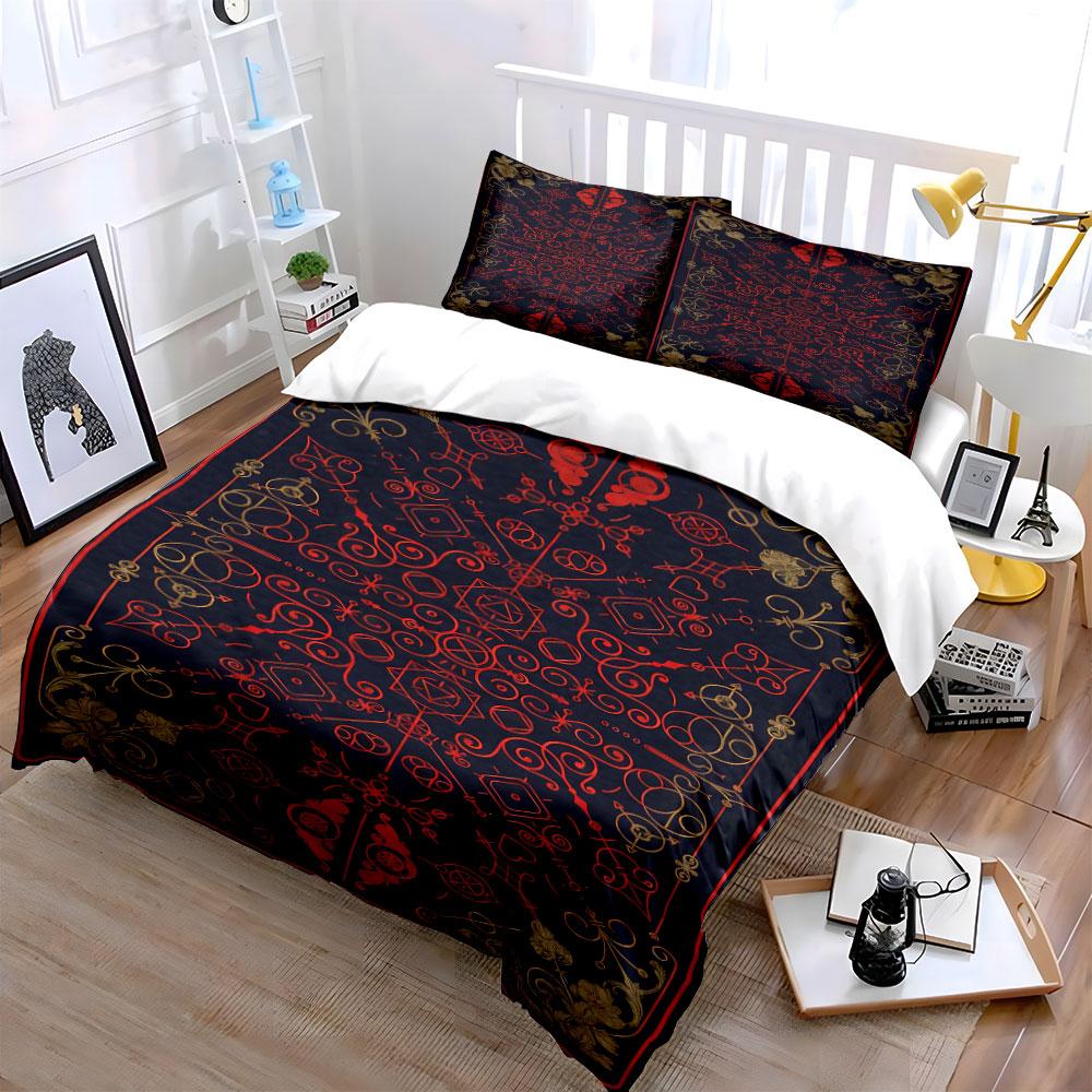 Ornate symbols and flourishes. Bedding sets Duvet cover sets Duvet covers Pillowcases(1 * Duvet Cover 2 * Pillowcases, without duvet insert)