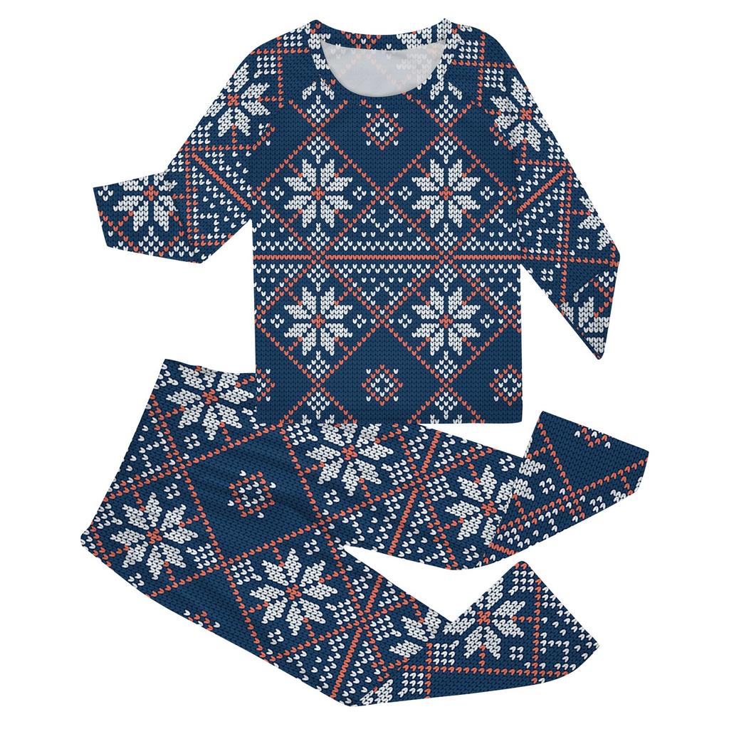 Christmas Parent Child Family Set Home Furnishings Christmas Pajamas Two Piece Set