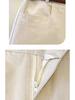 2025 Khaki High-Waisted Wide-Leg Pants for Women - Spring/Autumn Casual, Slimming, Versatile, Straight-Leg Design