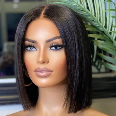 13x5x2 perucas bob retas para mulheres pré arrancadas t parte perucas de renda brasileira peruca de cabelo perruque cheveux hummains