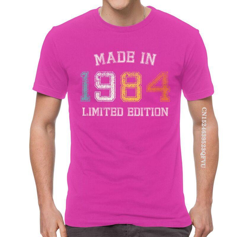 Born In 1984 Tshirts Men Men Streetwear T Shirts Made In 1984 Birth Year EMO Men  Tshirt Cotton Oversized Tee Tops Clothes