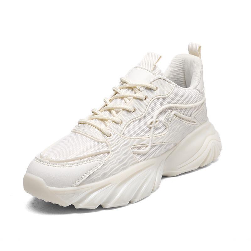 2025 Autumn New Men's Platform Dad Shoes Versatile Student Casual Sports Shoes Mesh Breathable Running Men's Shoes