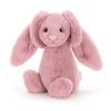 Jellycat Bashful Bunny M Jucărie de pluș Șezând Înălțime Iepure Culoare Roz Lalea, 20cm,