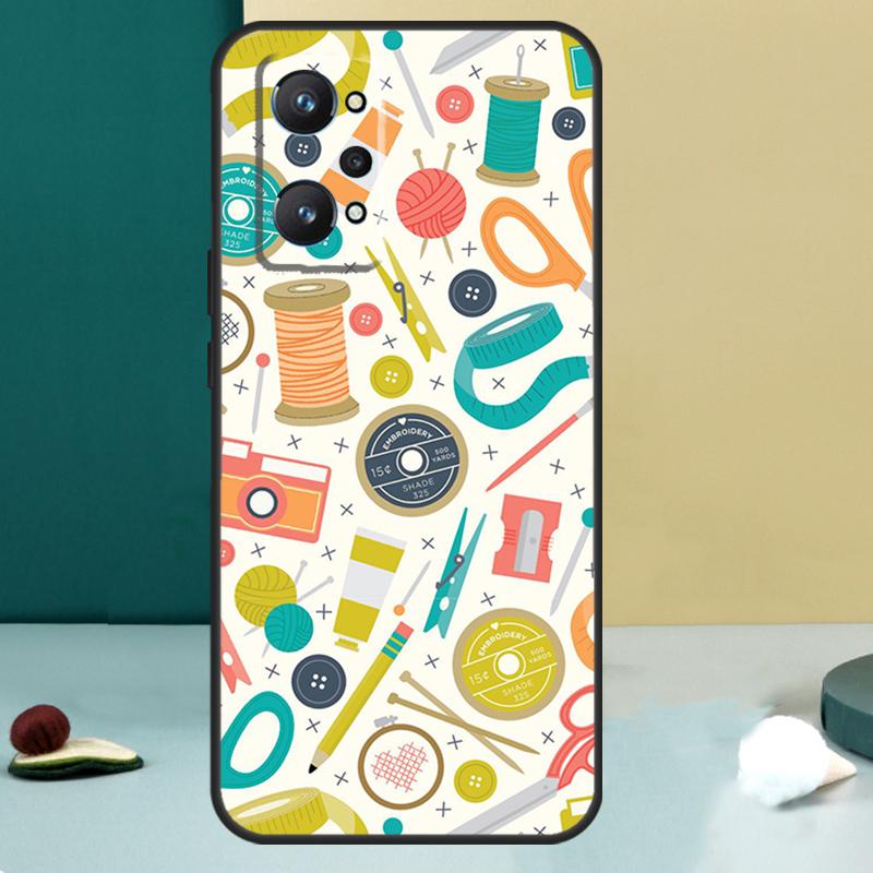 Sewing Scissors For Realme 11 10 12 13 14 Pro Plus GT 7 6 5 Pro GT 6T C67 C61 C53 C51 C21Y C25S C75 C55 Case