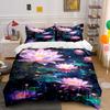 Pink Lotus Flowers Pattern. Bedding Sets Duvet Cover Sets Duvet Covers Pillowcases(1 * Duvet Cover 2 * Pillowcases Without Duvet Insert)
