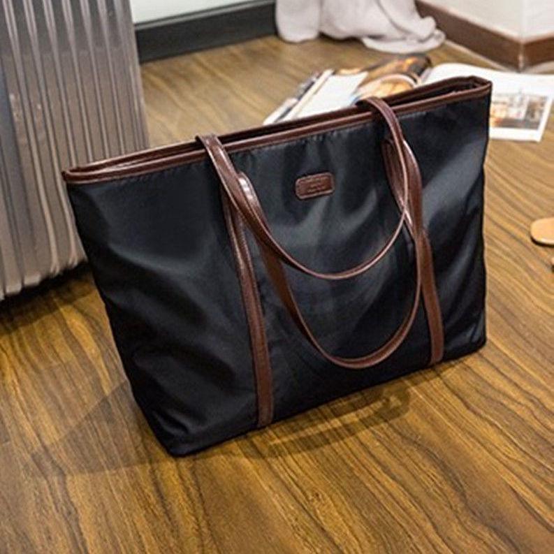 Women's Waterproof Oxford Canvas Shoulder Tote: Stylish, Simple, Large Handbag for Commuting