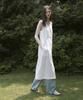 Mosyupamosyu Cutout V-Neck Dress [White]
