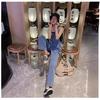 Women's High Waist Overalls Straight Leg Denim Pants Korean Casual Loose Wide Leg Jumpsuit Summer Slim Fit Trousers